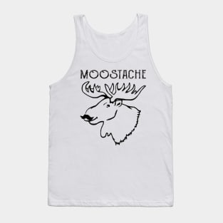 Moose-stache Funny Moose Mustache Artwork Gifts Tank Top